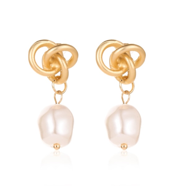 1 par legering Faux Pearl örhängen hängande örhängen kvinnor Lady smycken dekoration