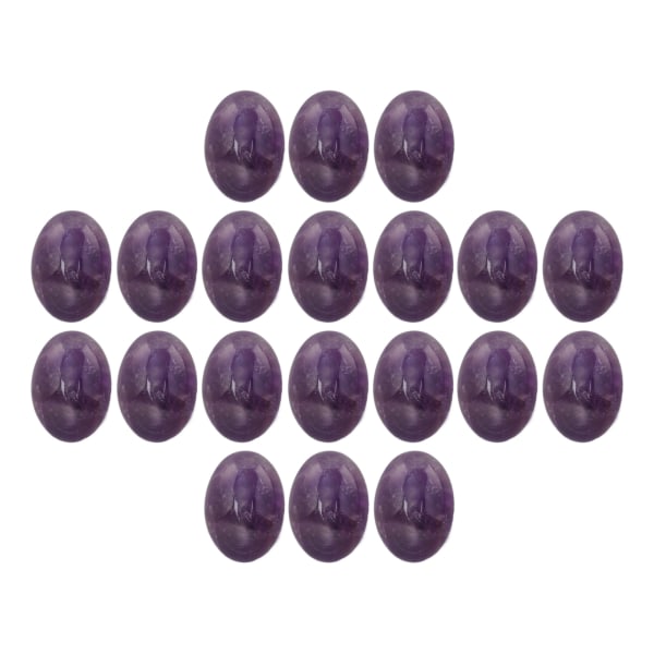 20 stk ovale naturlig ametyst cabochon sten 18x13 mm perler til gør-det-selv-smykkefremstilling vedhængstilbehør