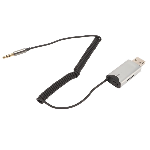 BT AUX Adapter USB 2,0 til 3,5 mm Nem forbindelse Indbygget Mic 11yd Distance AUX BT modtager til bil hjemmecomputer