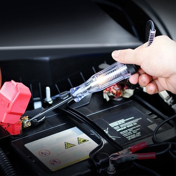 Auto 6V 12V 24V DC Bil Lastebil Spenningskrets Tester Bil Test Voltmeter Lang Sonde Pennlampe