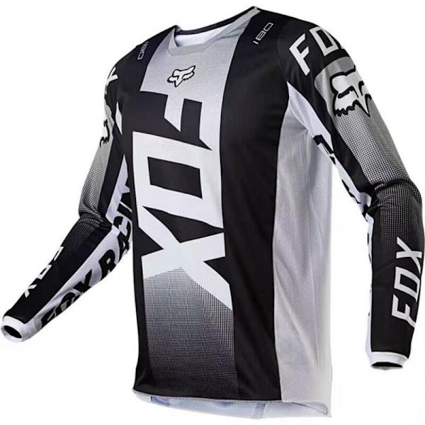 Retro Herr FOX Pyöräpaita Maastopyörä MTB Kilpailu T-paita Pitkähihainen T-paita Jalkapallopaita B-Grey B-Grey B-Grey XL