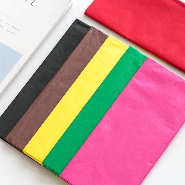 245 ark farvet silkepapir Bulk indpakningspapir 20x20" til kunstgaveindpakningsdekorationer (tilfældige farver)