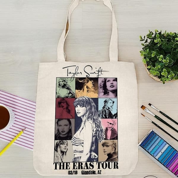 Taylor Swift Albuminspirerede Tote Bags til Kvinder, Bærbare Organiserere Musikelsker Merch Fans Swiftie Gave DB