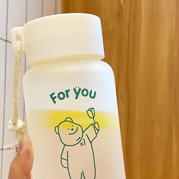 Lasten vesipullo söpö sarjakuva tulostuskahva muotoilu terve hajuton hyvä tiivistys opiskelijoiden vesikuppi vihreä karhu