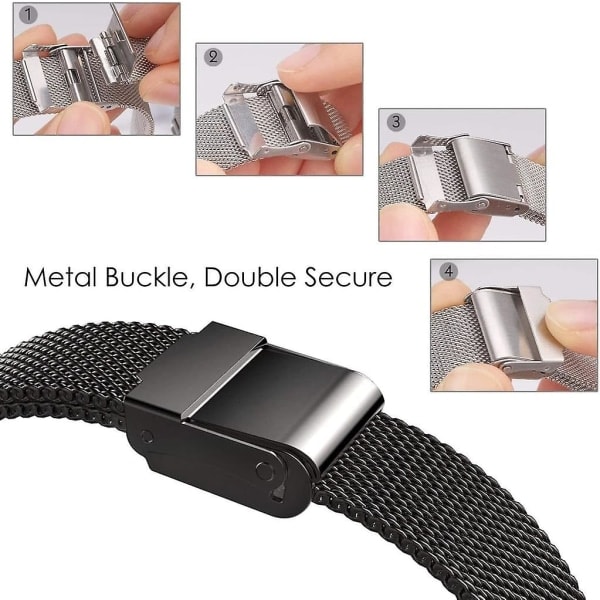 Paris_42mm Lynkobling Armbånd Rosaguld Rustfrit Stål Udskiftningsrem Urrem Kompatibel med Samsung Galaxy Watch