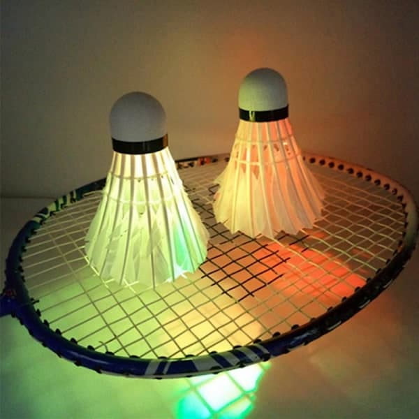 5 stk Selvlysende Badmintonbolde, LED-Lysbolde, Hvide