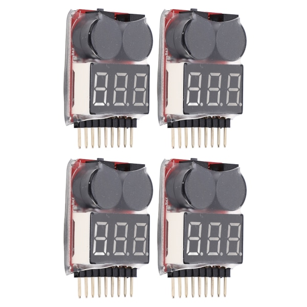 4 STK 2 i 1 1 8S Lipo Battery Voltage Tester Monitor Lavspændings Buzzer Alarm RC Battery Checker
