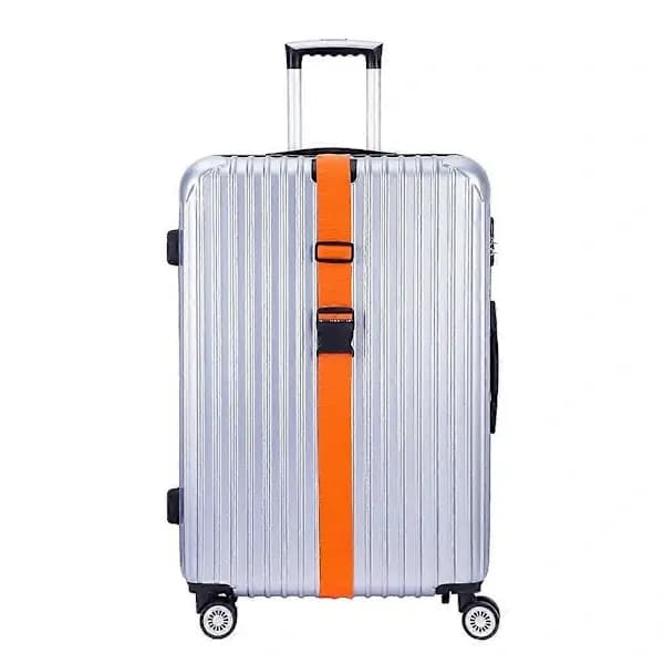 Bagageremmar för resväskor, 4-pack, orange