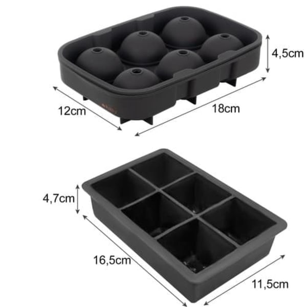 Isform Kugler & Kuber / Isterningeform / Isform - 2-i-1
