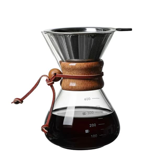 Chemex-kahvipullo puukauluksella