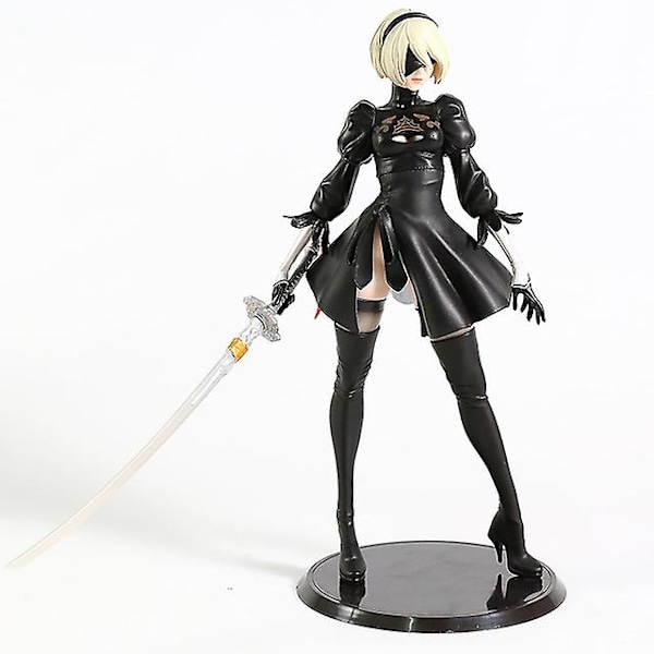 27,5 cm Nier Automata 2b Yorha No.2 Typ B Smll Sword Pvc Action Samlarobjekt Modell Statyett Vuxen Samlingsleksak - med låda