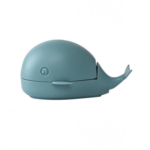 Little Whale Tvättborste Mjuka borstar Anti-halk Söt silikontvättborste för hushållsblått