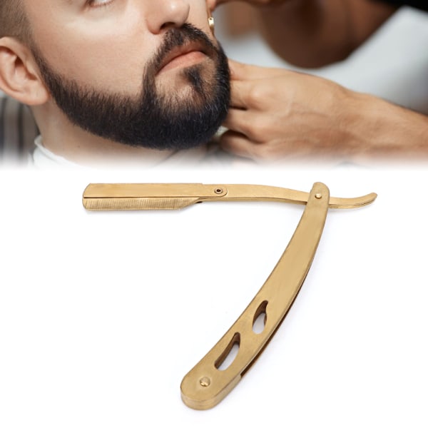 Sammenleggbar manuell skjeggbarbermaskin Klassisk ansiktspleie Hårbarberbladholder Frisørverktøy Barberbladholder