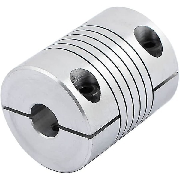 8mm til 10mm Akselkobling 19mm Længde 25mm Diameter Trinmotorkobling Aluminiumlegering Koblingsdon til 3D-printer CNC-maskine DIY-enkoder