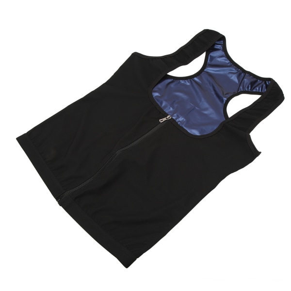 Dam Bastuväst Bekväm svettningsträning Bantningsbastuväst med dragkedja för Sports Yoga L/XL