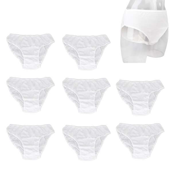 8kpl Naisten kertakäyttöiset alusvaatteet sairaalamatka kannettavat valkoiset pehmeät hengittävät synnytyksen jälkeiset puuvillaiset pikkuhousut