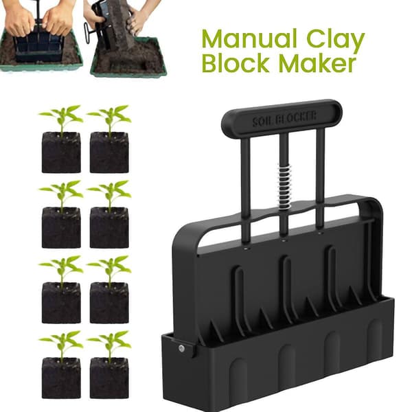 Soil Block Maker with Grip Handle Soil Blocking Tool for Plants Gardening Tool