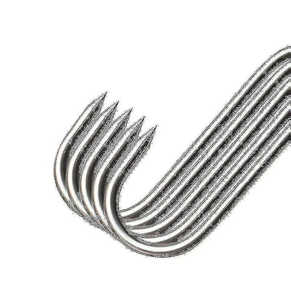 20 stk. Rustfri Kroge med Skarp Spids til Slagteri Køkken Varm- og Koldrøgning Praktisk Krog（PA）