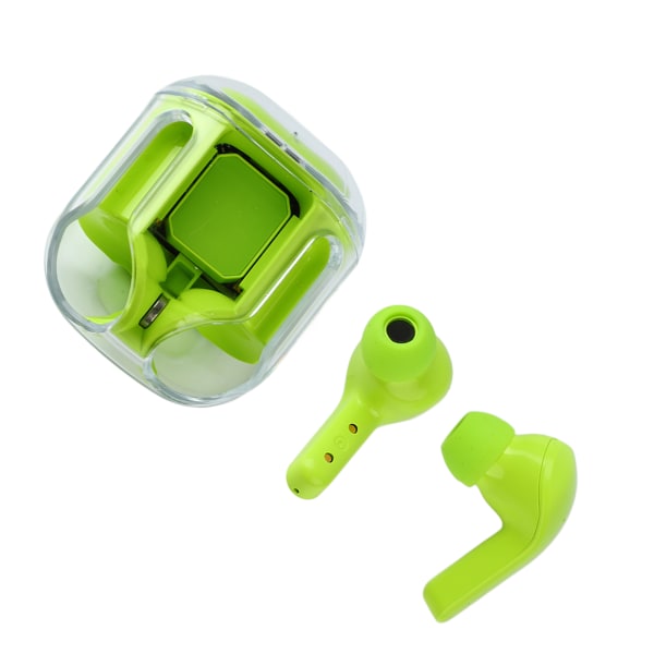 Trådlösa hörlurar Mini Clear ENC brusreducerande HiFi förlustfritt ljud Djup bas Bluetooth hörlurar med digital skärm Grön