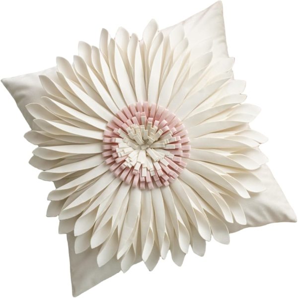 Ins Style Rosa Blomster Pudebetræk 1 stk-V 45 * 45Cm-C