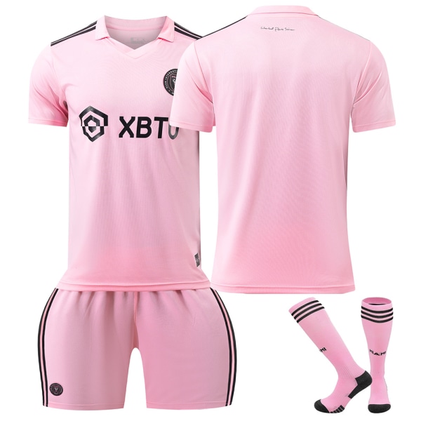 2324 Miami Jersey nr. 10 Messi Major League Soccer Uniform Hjemme og Borte Rosa Dress med Sokker