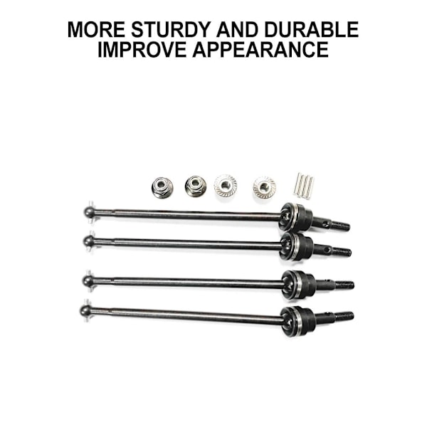 Stål 1/10 Universal Drivaxelsats 4-pack För Spline Design RC