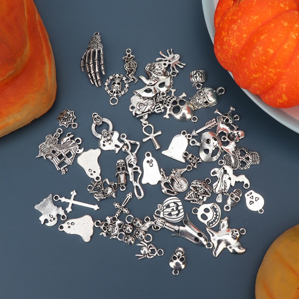 50 kpl Halloween-tyylinen antiikkihopea DIY rannekoru kaulakoru riipus korujen valmistustarvike