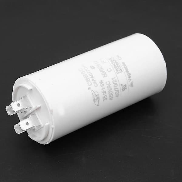 CBB60 450V 35uf motorstartkondensator med mutter för tvättmaskiner (PA)