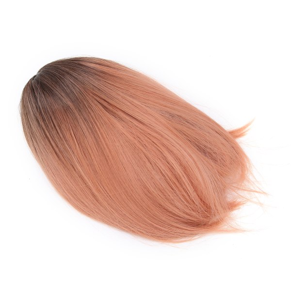 Korta peruker Syntetiskt hår Naturligt Rosa Cosplay Kvinnor Peruker Värmebeständig fiber med Air Bangs