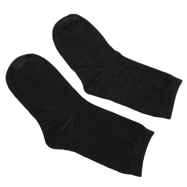 Deodoranttisukka hengittävä hopeakuituinen uurrettu elastinen hajunkestävä sukka hikoileville jaloille musta