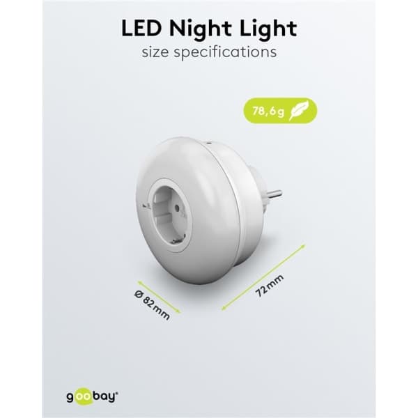 LED-yövalo pistorasiaan