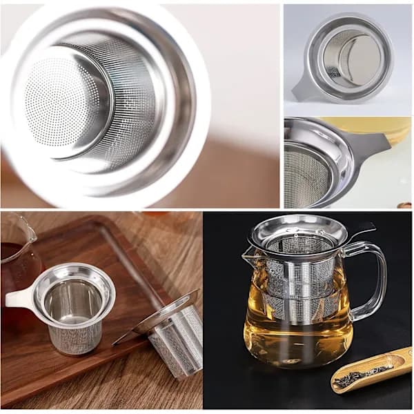 Portabel tesil i rostfritt stål, 2-pack