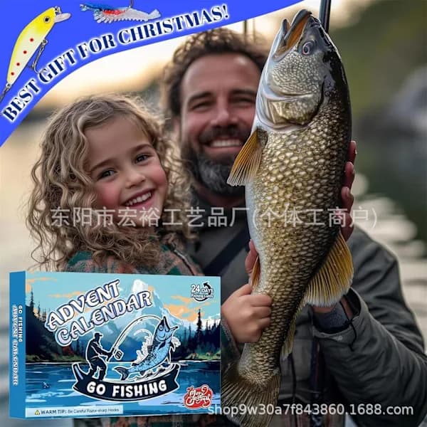 Fiskesluk Adventskalender 2025 - 24 Kroker & Agn Nedtelling A