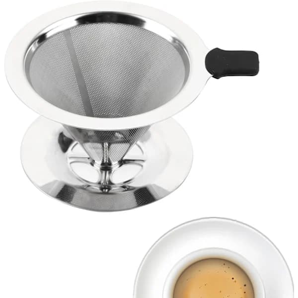 Kaffefilter i rustfrit stål, genanvendelig kaffedrypper