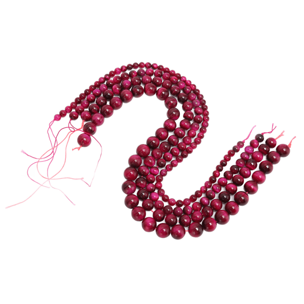 Natursten Perler Glatte Elegante Smykker DIY Dekorative Perler til Armbånd Halskæde Art CraftRose Red