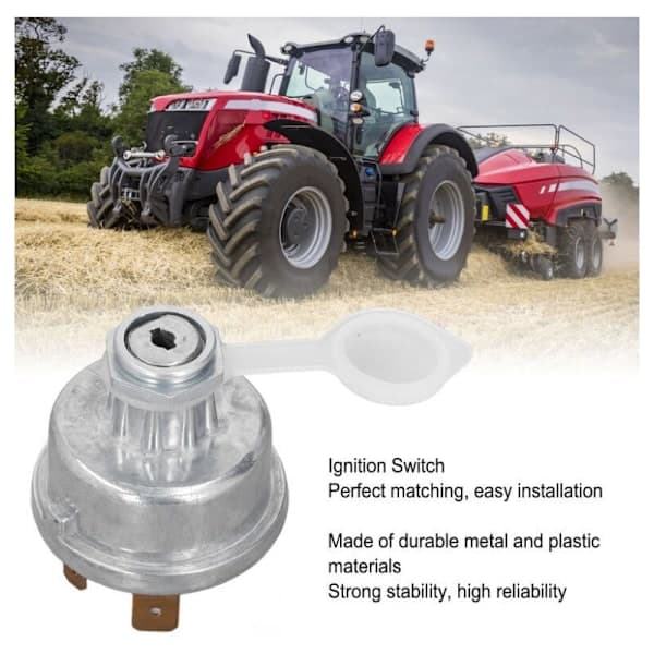 Tændingslås 1874120T94 Erstatning Startnøgle Tændingslås til Massey Ferguson Traktor
