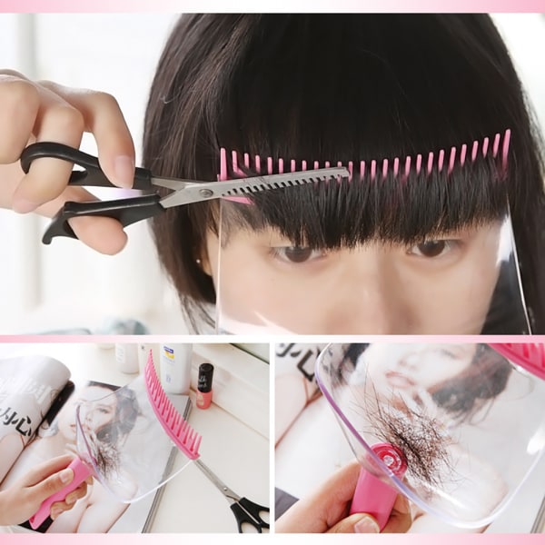 Gör-det-själv-hårsluggar fransklippta kamklämma Bärbar trimmer Frisyrtypning Trimverktyg
