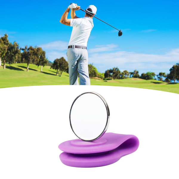 Magnetisk golfhattklemme Golfhettemarkør Silikon stabil fiksering Golftreningshjelpemidler Tilbehør for sport utendørs lilla