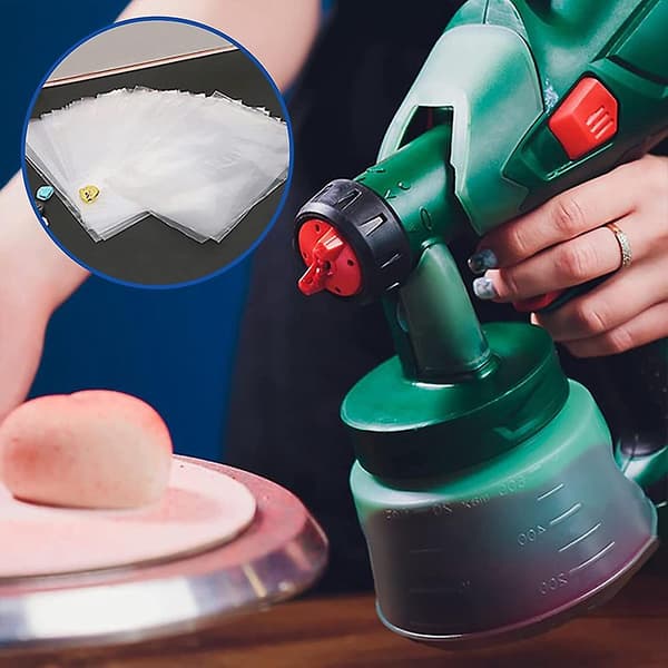 Målarspruta Påsar 50st Transparenta Spraypåsar Spraykopp Behållare Foder