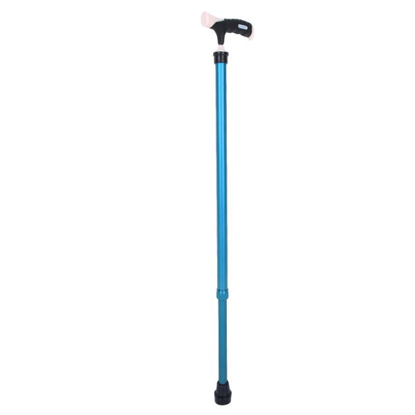 Äldre gåkäpp Anti-halk Justerbar höjd Aluminiumlegering Hand Walking Stick (blå)