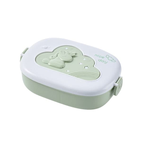 Lunchlåda Barnfack Mikrovågsugn Bento Lunchlåda Utomhus Grön