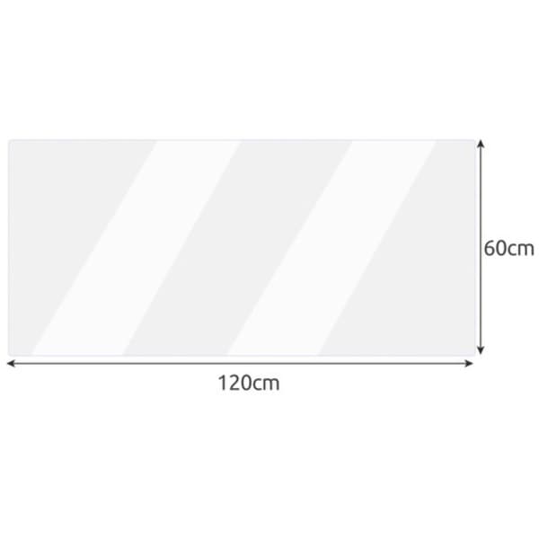 Skyddsmatta Plast 1mm - 120x60cm Transparent