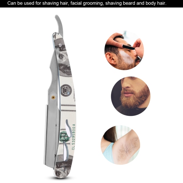 Sammenleggbar manuell barbermaskin Bladholder Ansiktspleie Hårfrisørverktøy Manuell barbermaskin