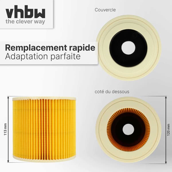 vhbw patronfilter kompatibelt med Kärcher NT 2