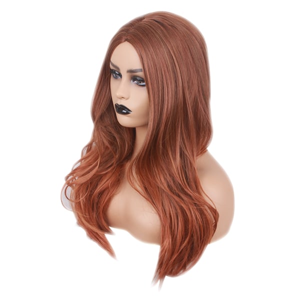 70 cm mote kvinner langt krøllete syntetisk hår Naturlig fest Cosplay parykk