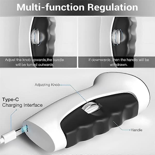 Grip Strength Trainer, Grip Strength Tester Hand Grip Exerciser Automatisk Digital Hand Dynamometer vit