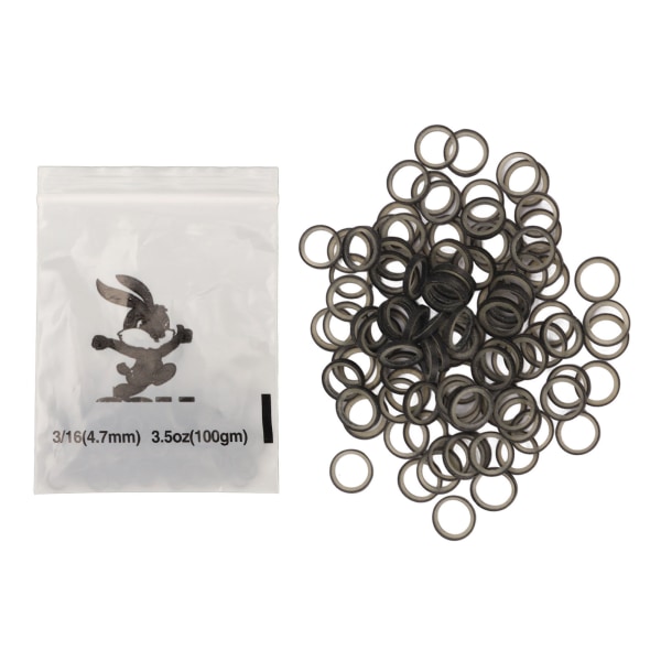 500 stk Tannkjeveortodontiske gummibånd Lette 4,7 mm 3,5 Oz trekkraft elastiske bånd svart