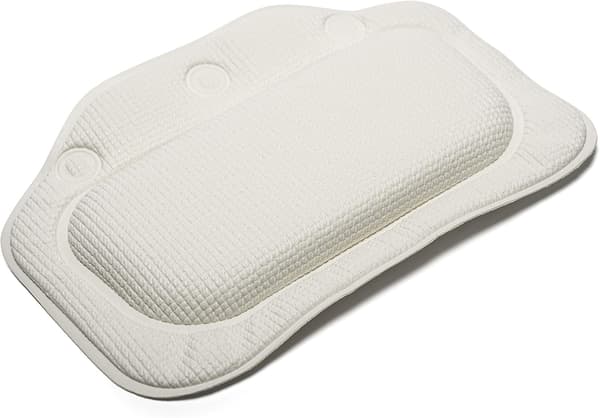 Vit badkudde, PVC-skumbadkarskudde, (1-pack)