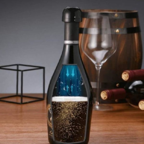 3-pack champagnepropp - silikonläckagesäker vinpropp, champagneflaska förseglad propp för mousserande champagne