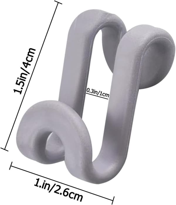 20 stk Mini Tøjstang Connector Hooks